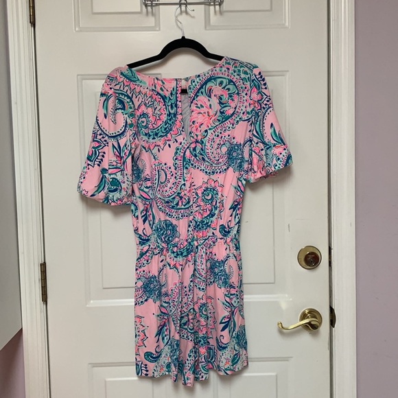 Lily Pulitzer pink and green romper - Picture 3 of 4